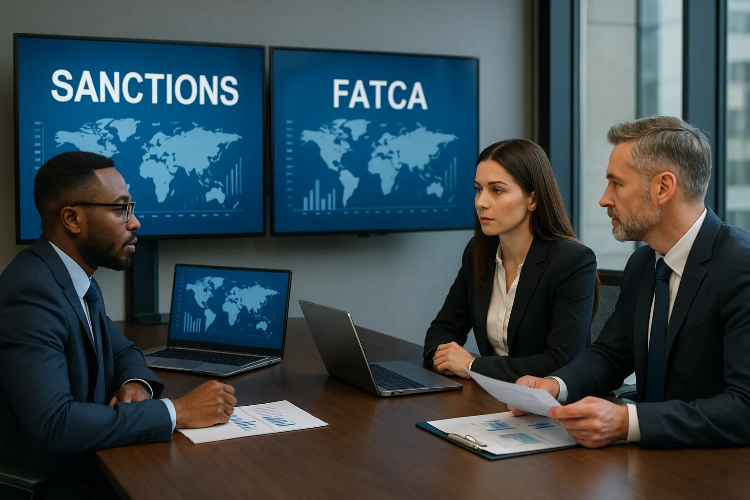 Sanktionen, FATCA und CRS